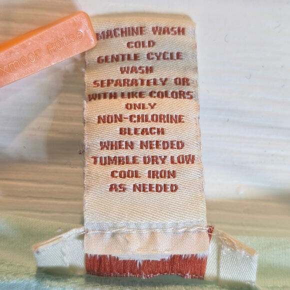 Sundance V-Neck Top Pleated 3/4 Roll-tab Sleeve Shirt Sz XL Mint Green Cotton - Picture 9 of 11